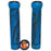 Bike Works CO Slip-On Ribbed Grips, Pair, Blue/Black Swirl