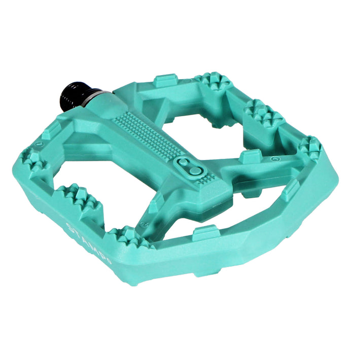 Crankbrothers Stamp 0 Small Platform Pedals, Turquoise