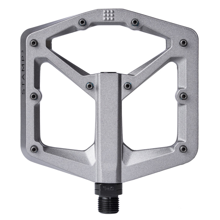 Crank Brothers Stamp 3 Large Magnesium Platform Pedals, Grey