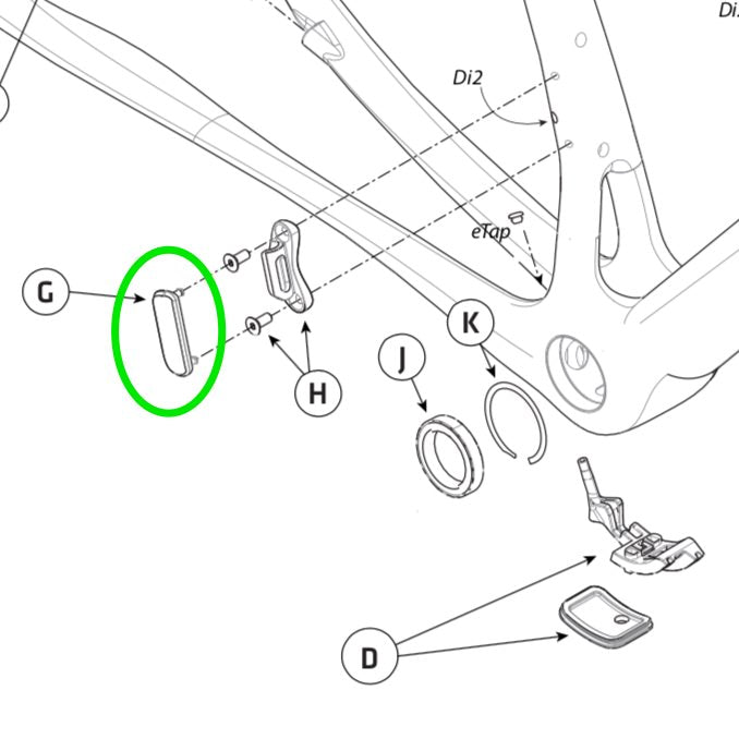 Cannondale 2018 Synapse Carbon Front Derailleur Mount 1X Cover CK3578U00OS