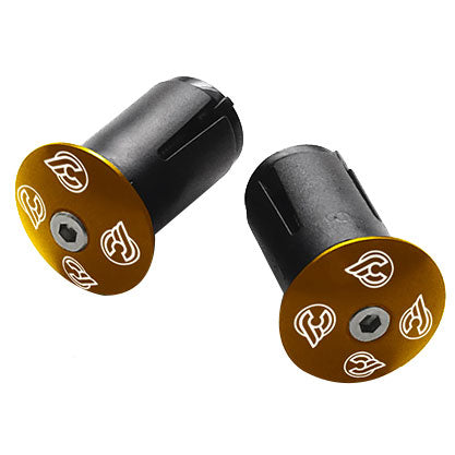 Cinelli Expander Alloy End Plugs, Ano Gold Pair