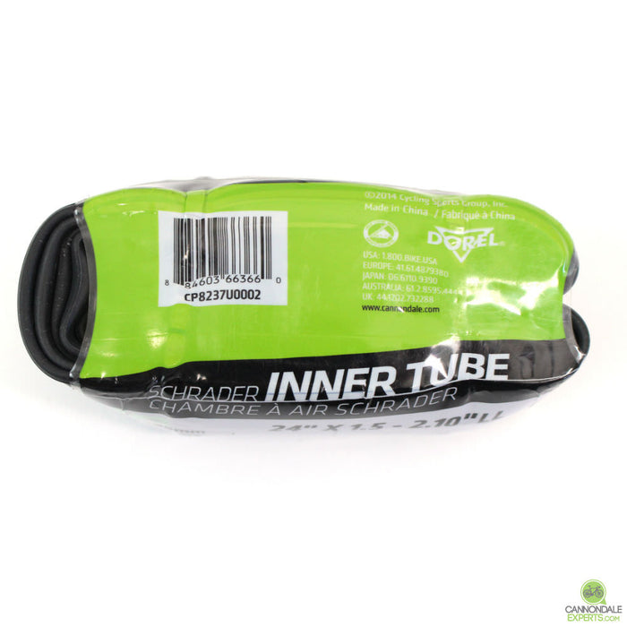 Cannondale 24" x 1.5 - 2.10" w/ 35mm Schrader Valve Bicycle Inner Tube Single