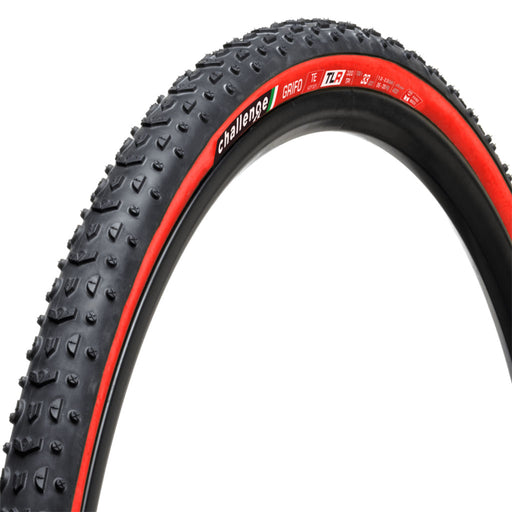Challenge Tire Grifo TE Tire, TLR - 700 x 33 Black/Red