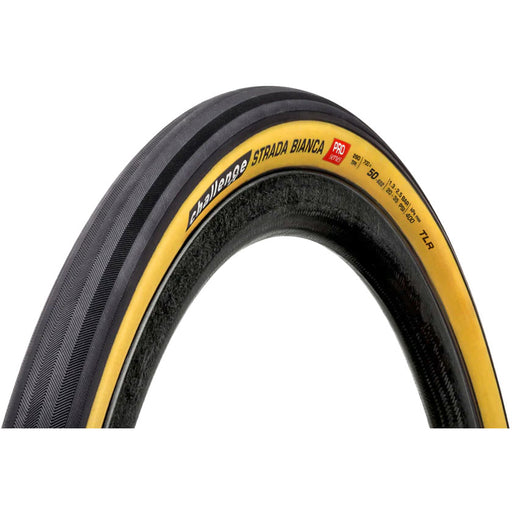 Challenge Tire Strada Bianca Pro TLR Tire, 700 x 50 Black/Tan
