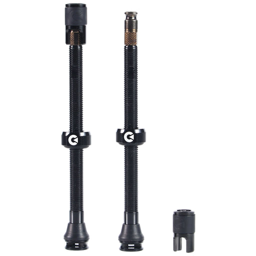 Clik Clik TubelessValve Set, 80mm Clik, Pair, Black