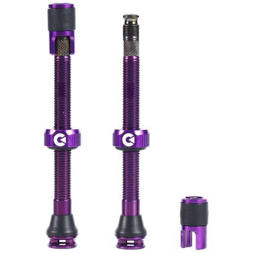 Clik Clik Tubeless Valve Set, 60mm Clik, Pair, Cosmic Purpl