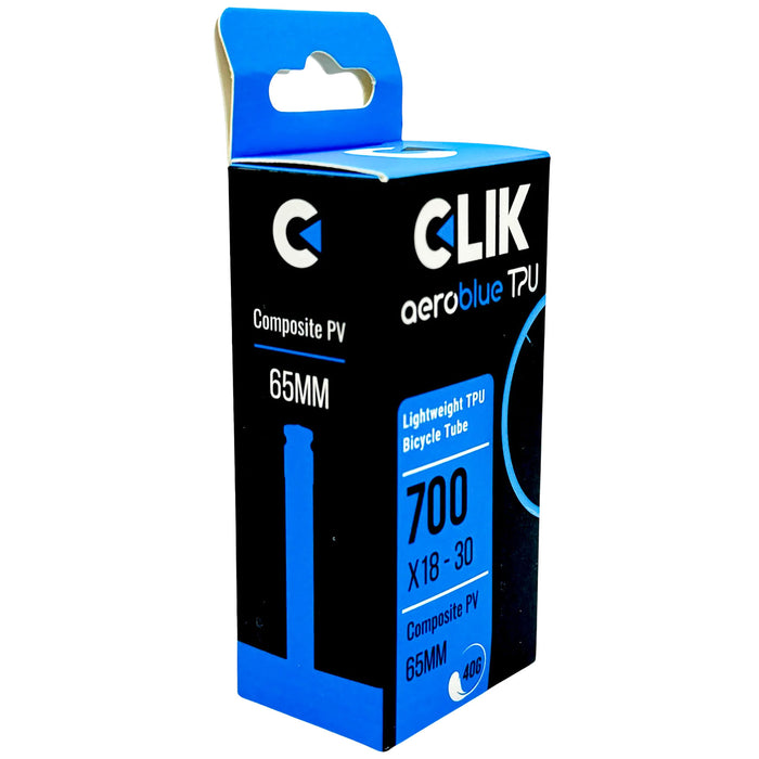 Clik AeroBlue TPU Tube, Clik Valve, 700x18-30, 65mm Valve