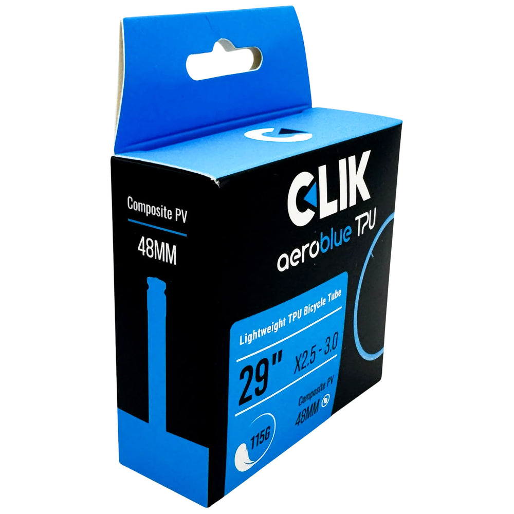 Clik AeroBlue TPU Tube, Clik Valve, 29"x2.5-3.0", 48mm Valv