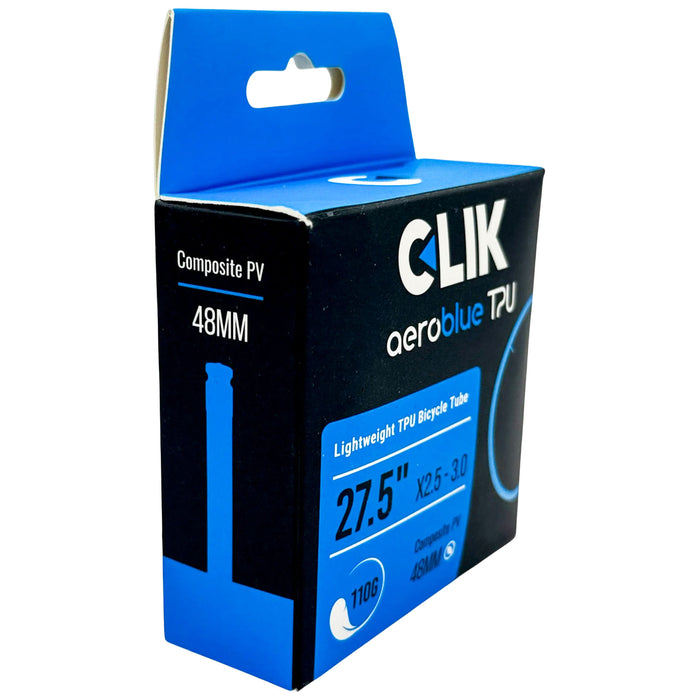 Clik AeroBlue TPU Tube, Clik Valve, 27.5"x2.5-3.0", 48mm Va