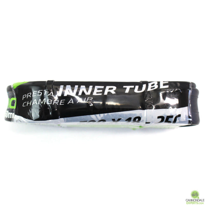 Cannondale 700c x 18 - 25c w/ 60mm Presta - Black Smooth w/ Removable Core Valve Bicycle Inner Tube Single