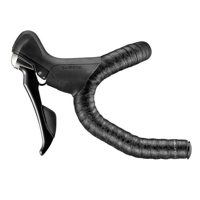 Ciclovation Leather Touch Handlebar Tape, Diamond Black w/Blk Plug