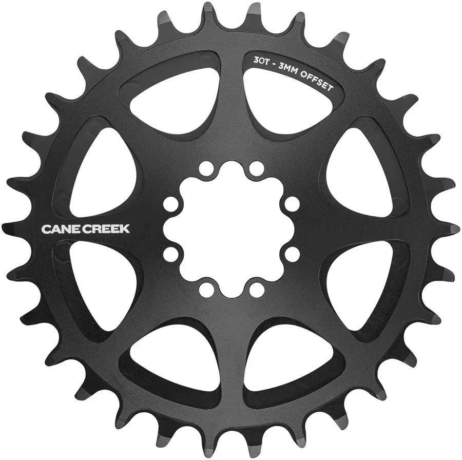 Cane Creek 8-bolt DM Chainring, 30t, 3mm Offset, Black