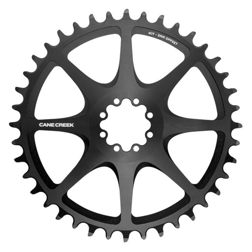 Cane Creek 8-Bolt DM Chainring, 40t, 3mm Offset, Black