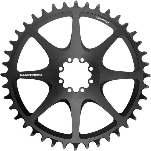 Cane Creek 8-Bolt DM Chainring, 42t, 3mm Offset, Black