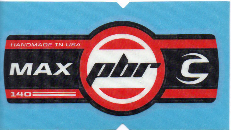 Cannondale Lefty Max PBR 140 Band Decal/Sticker Black, white, red