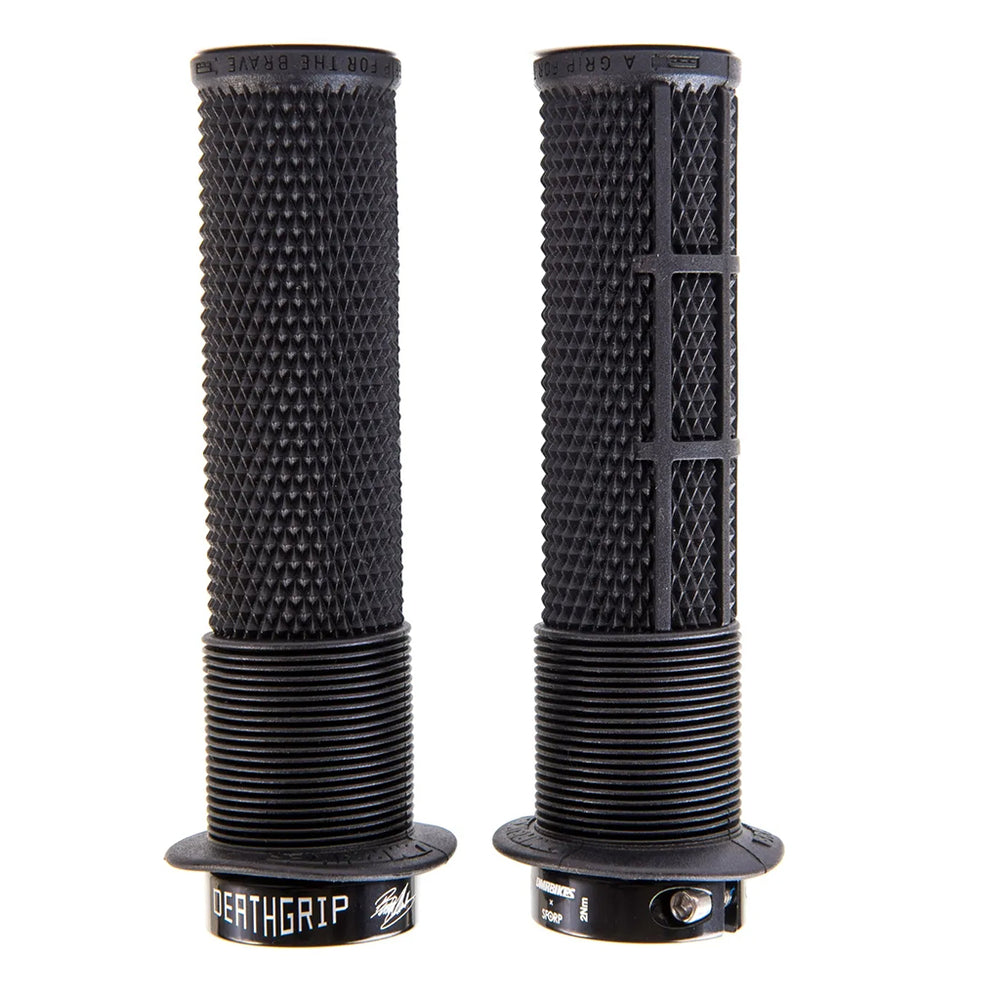 DMR Race Flanged DeathGrip 2 Bike Grips Pair, Thin - Black