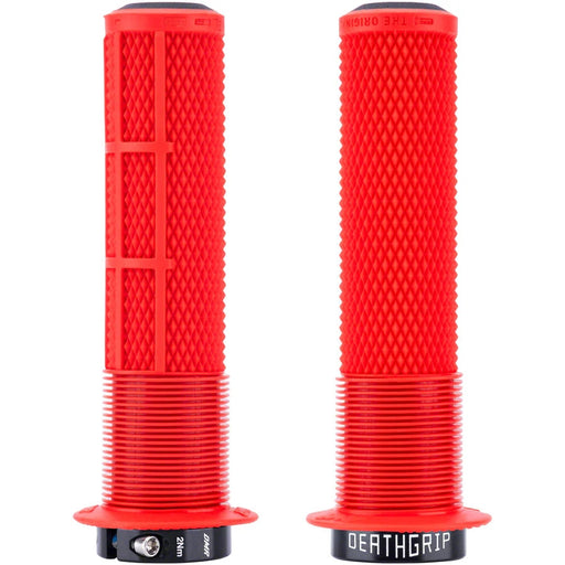 DMR Flanged DeathGrip 2 Bike Grips Pair, Thick - Red