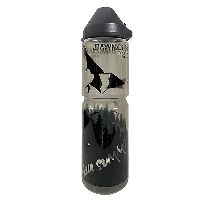 Dawn To Dusk Aqua Summit Bottle w/ Dirt Mask, Black/Clear - 34oz