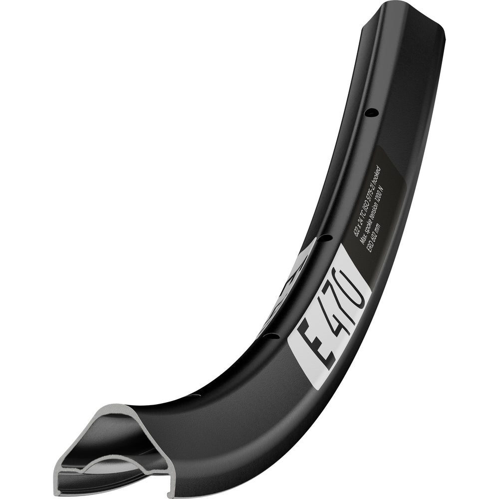 DT Swiss E 470 Tubeless Ready 700c Disc Rim, 24h, Black
