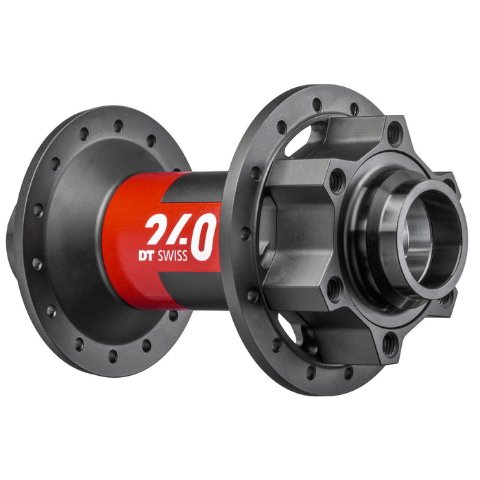 DT Swiss 240 Front Hub - 20 x 110mm DH Boost, 6-Bolt, Black/Red, 28H