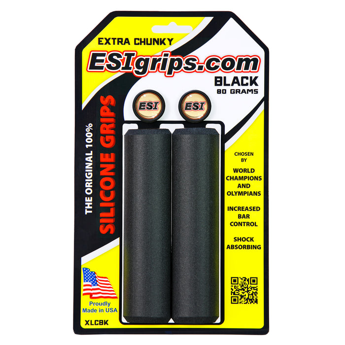 ESI 34mm Extra Chunky Silicone Grips: Black