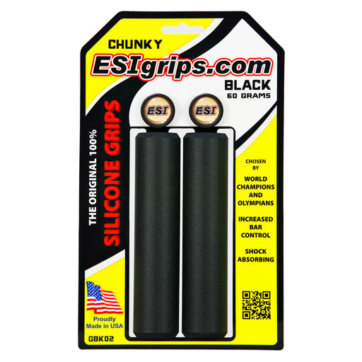 ESI 32mm Chunky Silicone Grips: Black