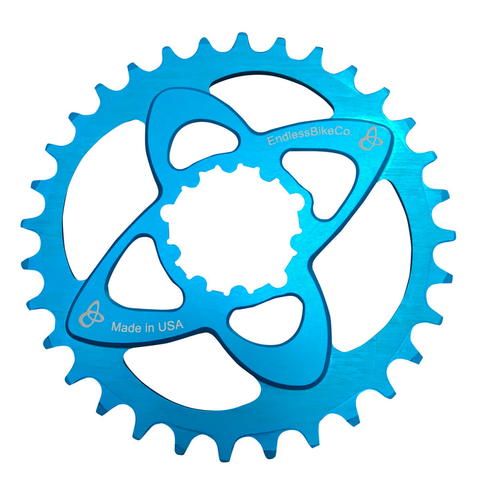 Endless Bike DM Chainring, SRAM DM 32T - Turquoise