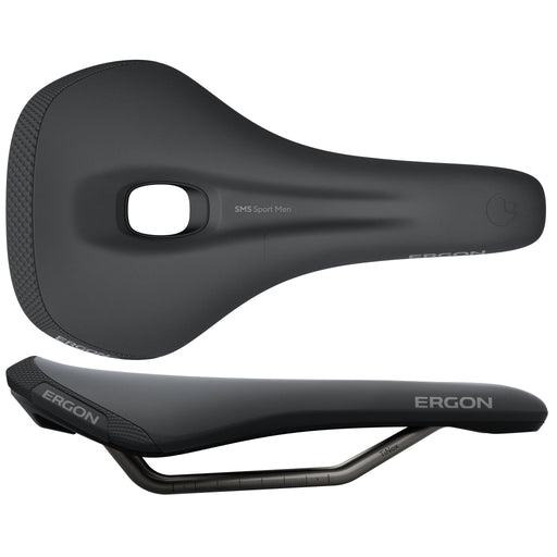 Ergon SMS Sport Saddle - TiNox XP, Black, Men's, Small/Medium