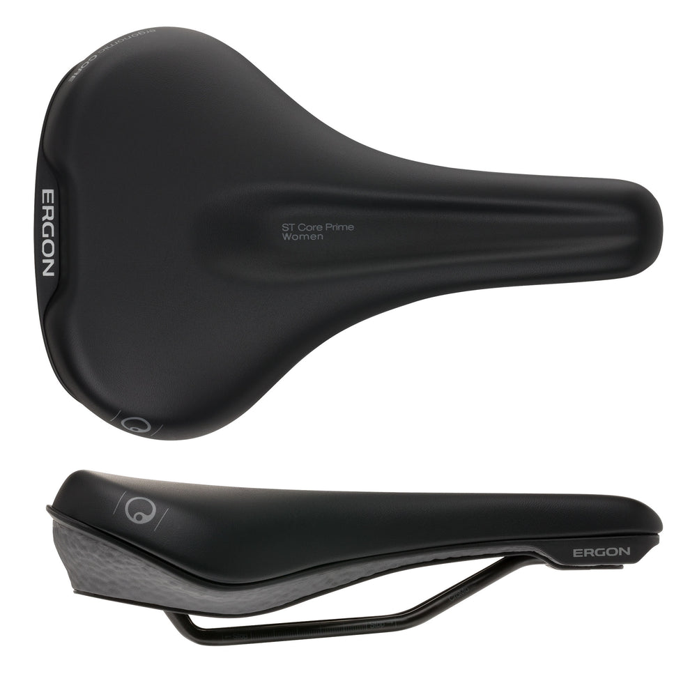 Ergon ST Core Evo Women's Saddle - MD/LG, Black/Gray