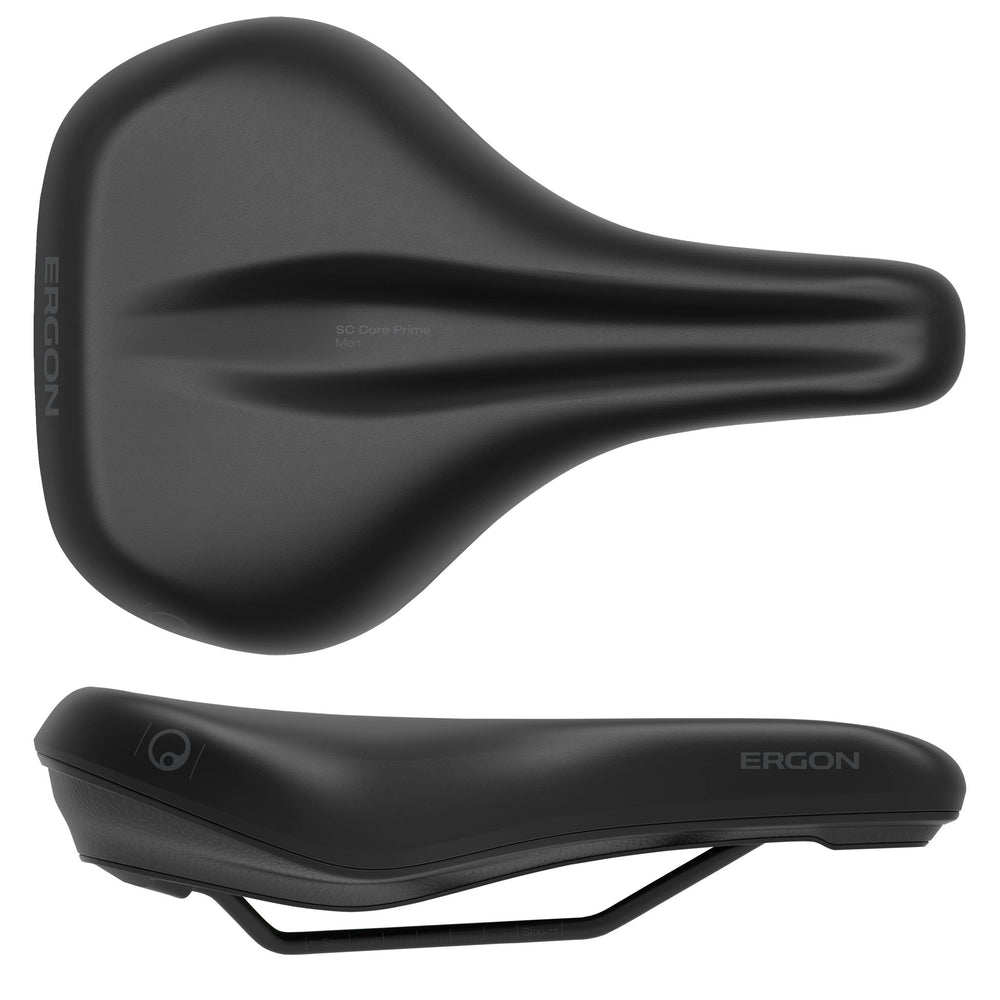 Ergon SC Core Prime Saddle - Black/Gray, Mens, Small/Medium