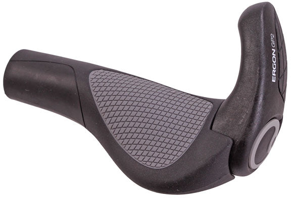 Ergon GP2 grips, 90mm composite bar end - small