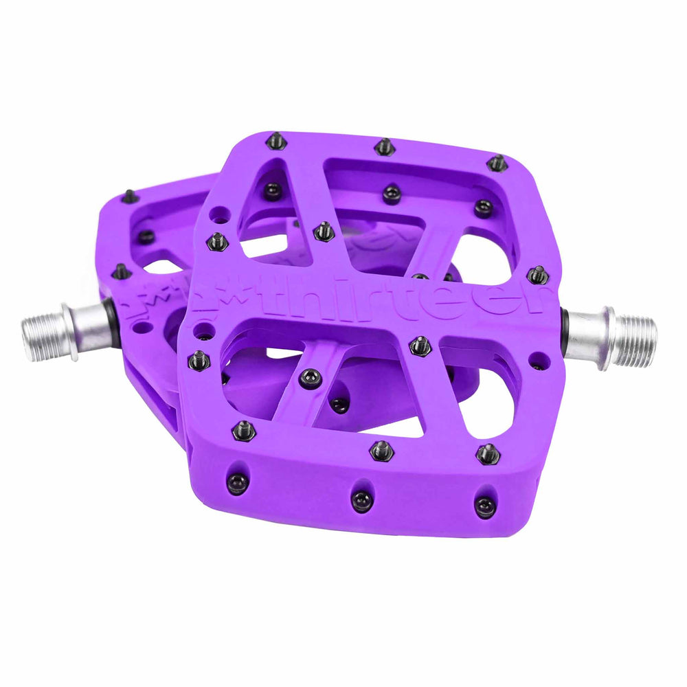 E*thirteen Base Platform Pedals, Composite Body - Eggplant