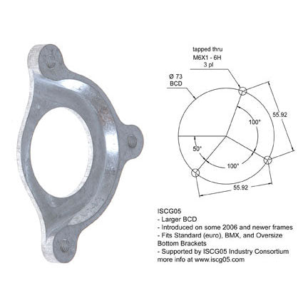 E*thirteen ISCG-05 to BB Adapter Plate, Evil/E-Thirteen