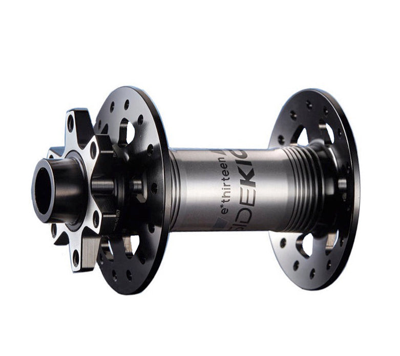 E*thirteen Sidekick SL Front Hub, 28h, 15x110 Boost, Black/Silv