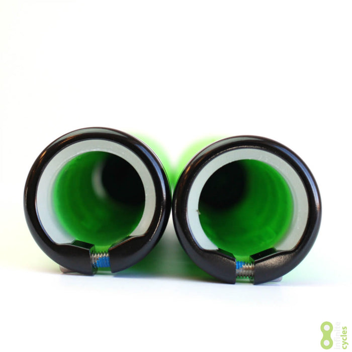 Fabric Silicone Lock On Bike Grips - Green FP3207U30OS