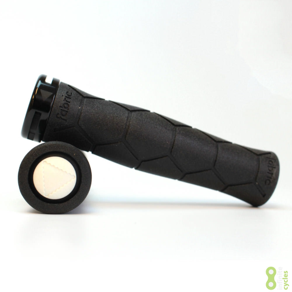 Fabric Semi Ergo Lock On Bike Grip - Black