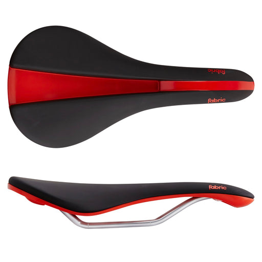 Fabric Line Elite Shallow Saddle Black w/ Red Base 142mm FP7307U15OS