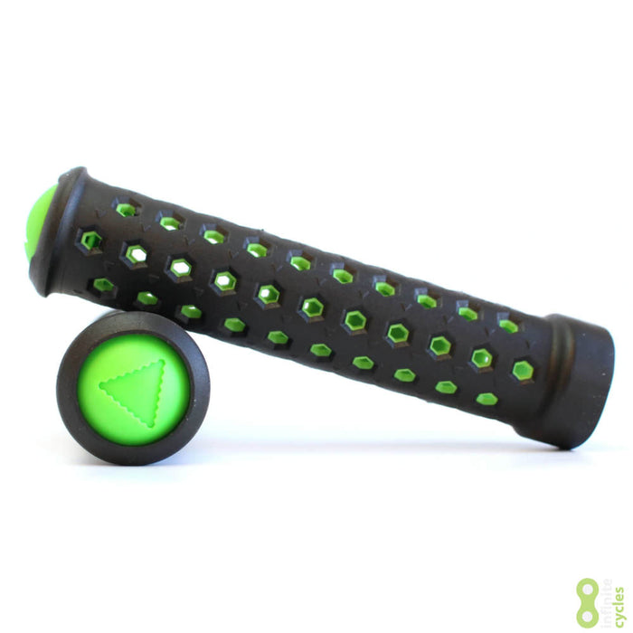 Fabric Slim Bike Grips - Black/Green