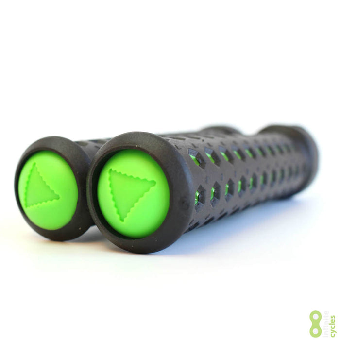 Fabric Slim Bike Grips - Black/Green