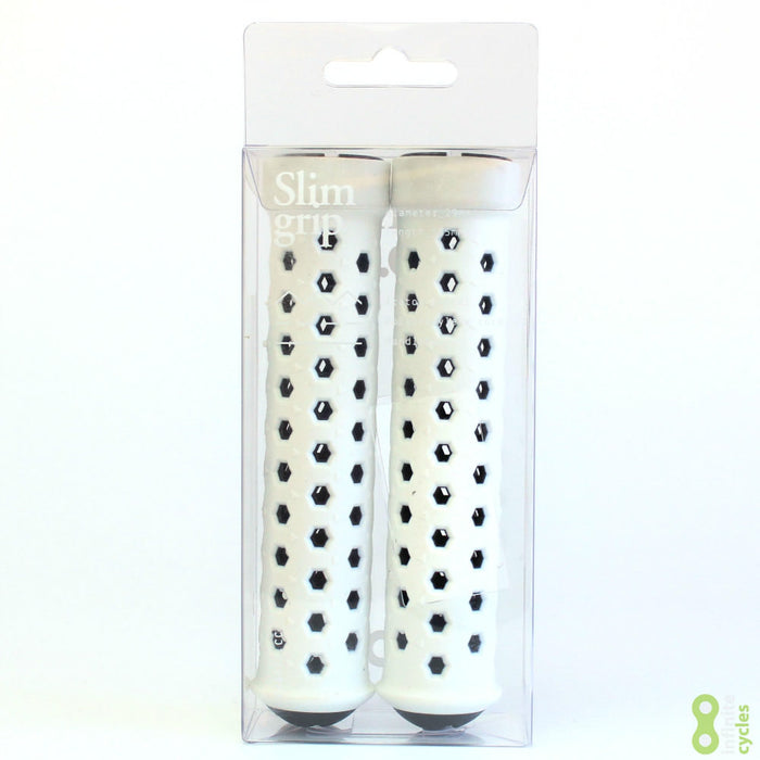 Fabric Slim Bike Grips - White/Black