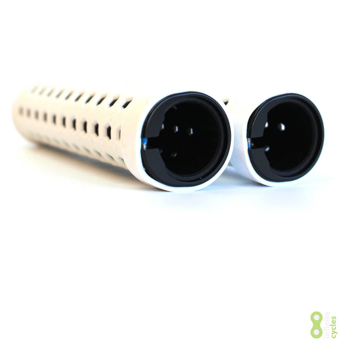 Fabric Slim Bike Grips - White/Black