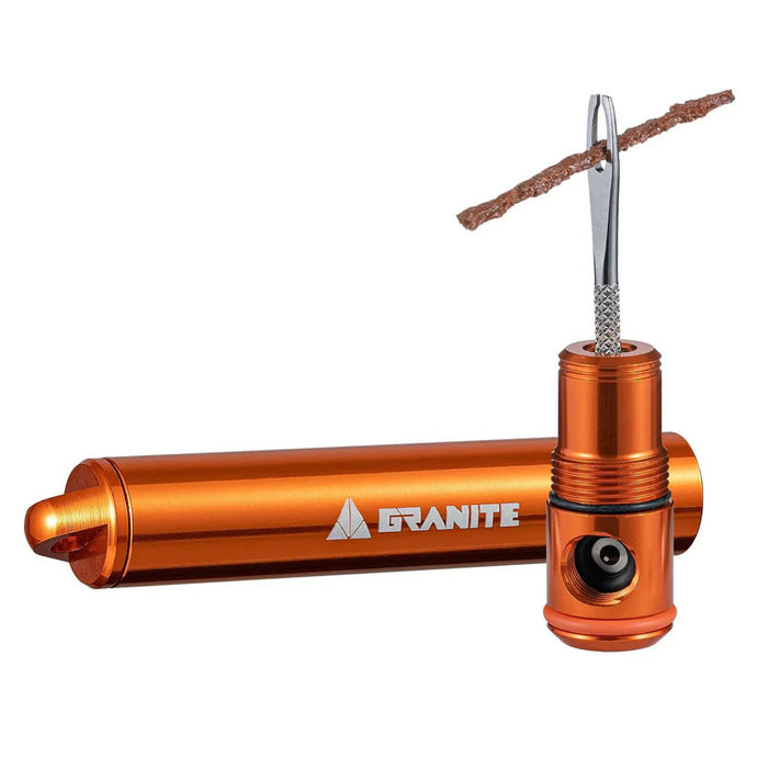 Granite-Design Suture Aero Tire Plug Kit with Integrated CO2, Orange