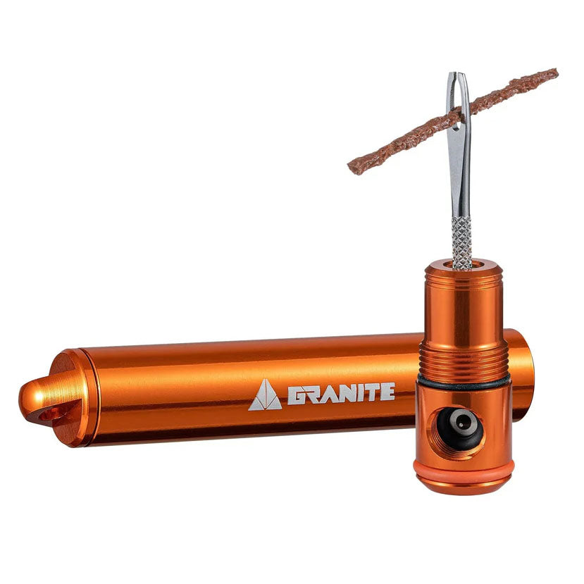Granite-Design Suture Aero Tire Plug Kit with Integrated CO2, Orange