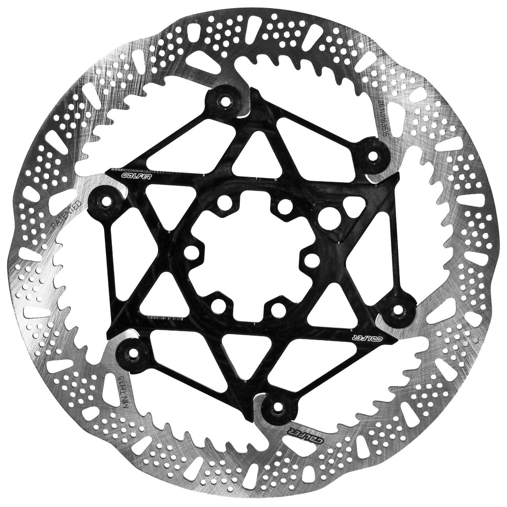 Galfer Shark Evo 203mm Rotor, 6-Bolt, 2.0mm, Black