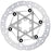 Galfer Shark Evo 180mm Rotor, 6-Bolt, 2.0mm, Raw Silver