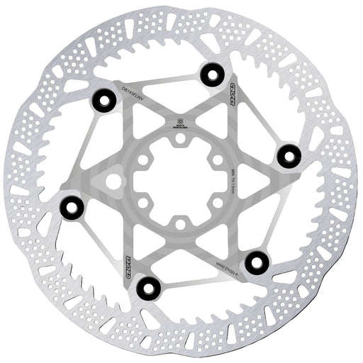 Galfer Shark Evo 180mm Rotor, 6-Bolt, 2.0mm, Raw Silver