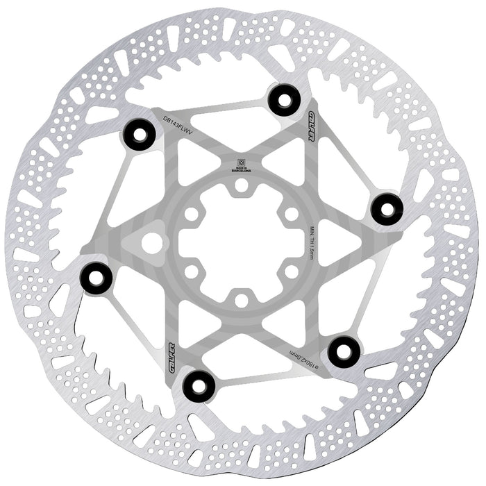 Galfer Shark Evo 203mm Rotor, 6-Bolt, 2.0mm, Raw Silver