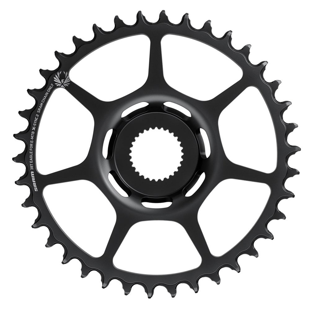 SRAM 38t Bosch Direct Mount 11/12-Speed X-Sync2 Eagle Chainring, Black