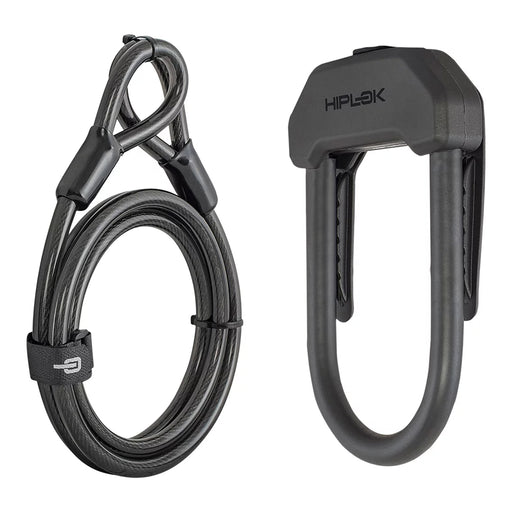 Hiplok DX Plus U-Lock and Cable Lock, Black