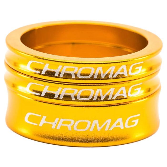 Chromag Headset Spacer Set, 2x5mm, 1x10mm, Gold